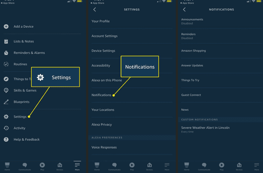 Customizing or Disabling Notification Sounds on Alexa