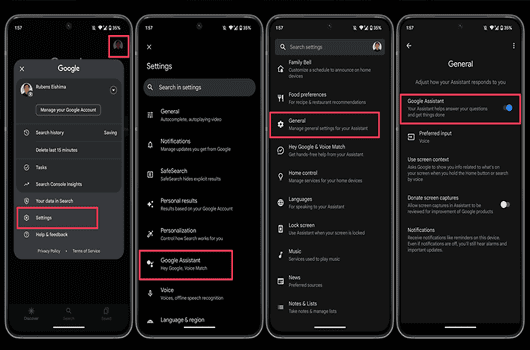 Customizing Google Assistant Settings on the Samsung S22 Device