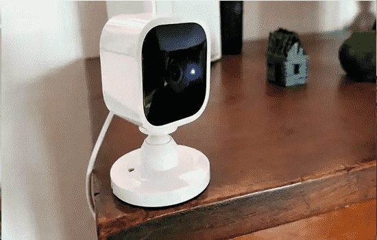 potential causes of a blue light on a security camera